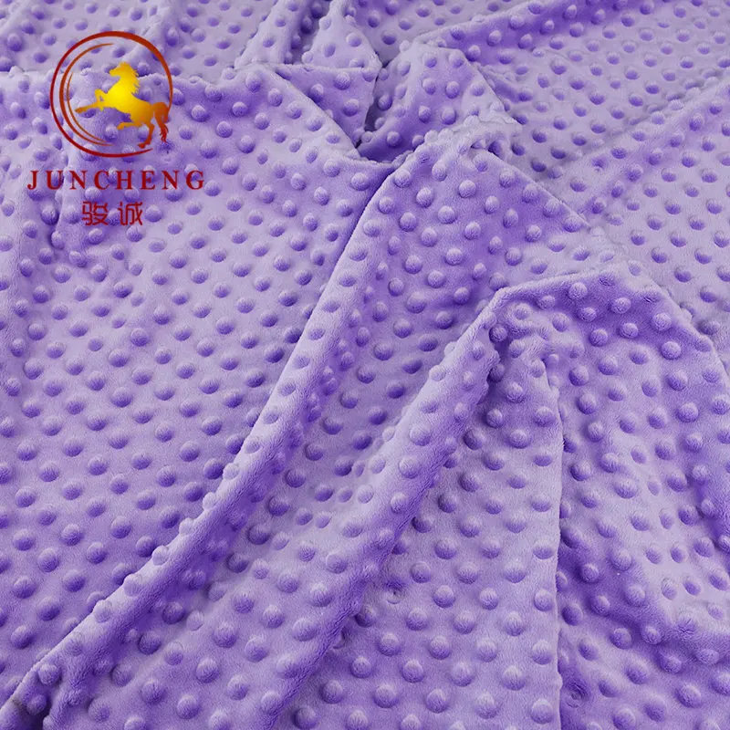 China manufacturer supplier 100% polyester  super soft feeling minky dot velvet fabric for pillow cover