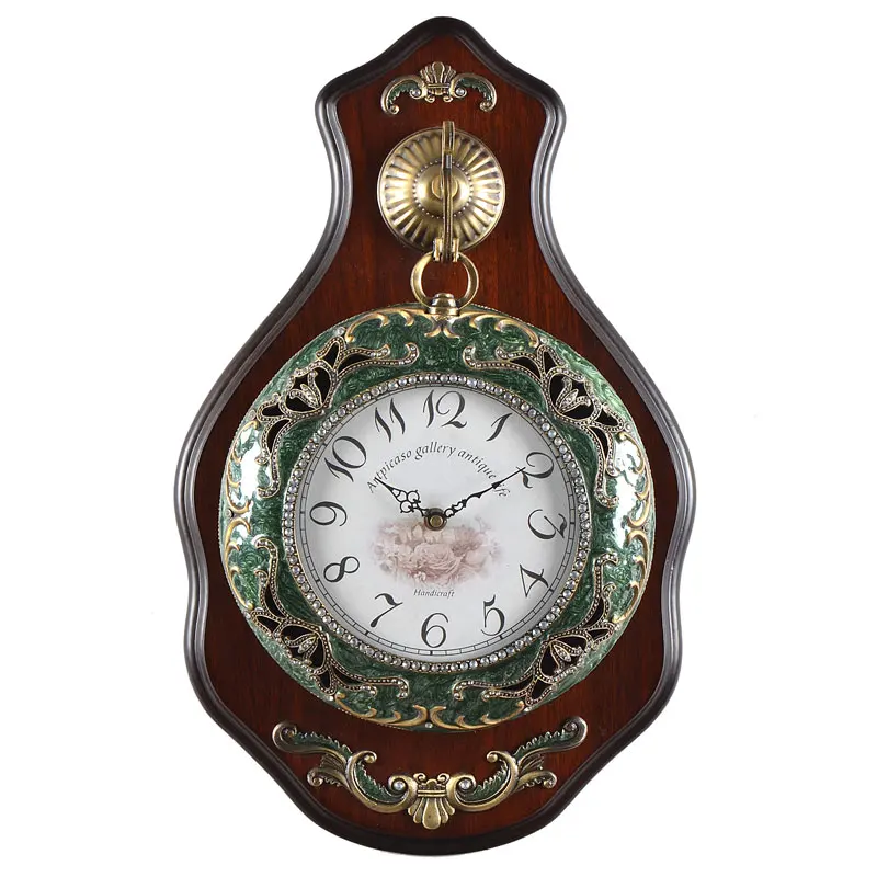 Home Decor High Quality Retro Pendulum Wall Mounted Clock Wooden Wall Clocks