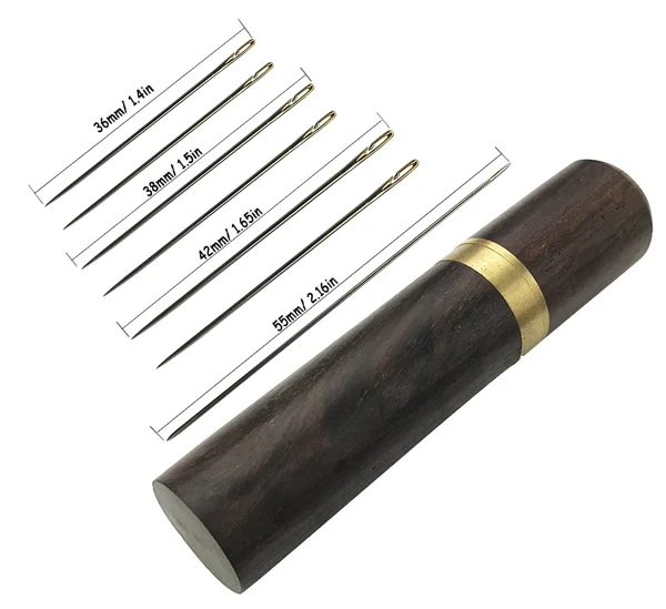 Portable Sewing Needles Storage Case Wooden Felting Pins Container  Embroidery Organizer  sewing needle tube Toothpick Holder