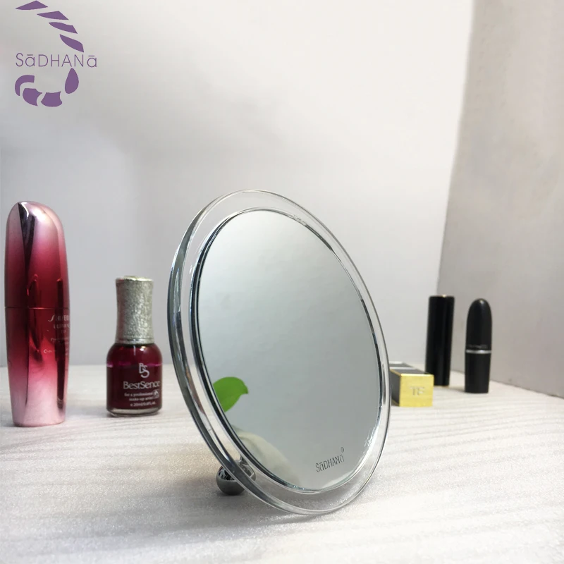 pocket lighting mirror foldable portable led mirror makeup mirror with different light color