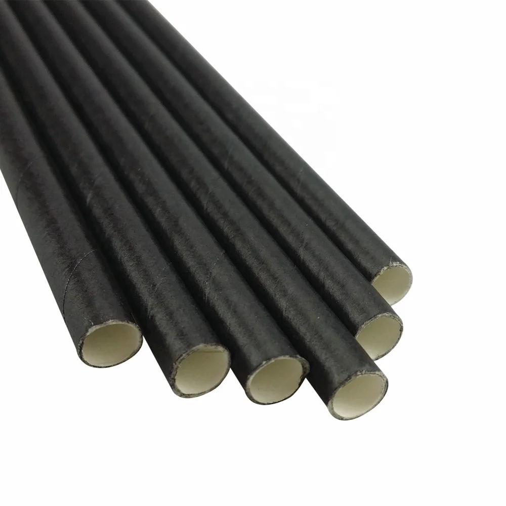 Free Samples Custom Black Paper Straws Individually Wrapped