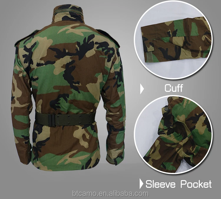 Woodland Camouflage T/C Materials M65 Jacket Uniform