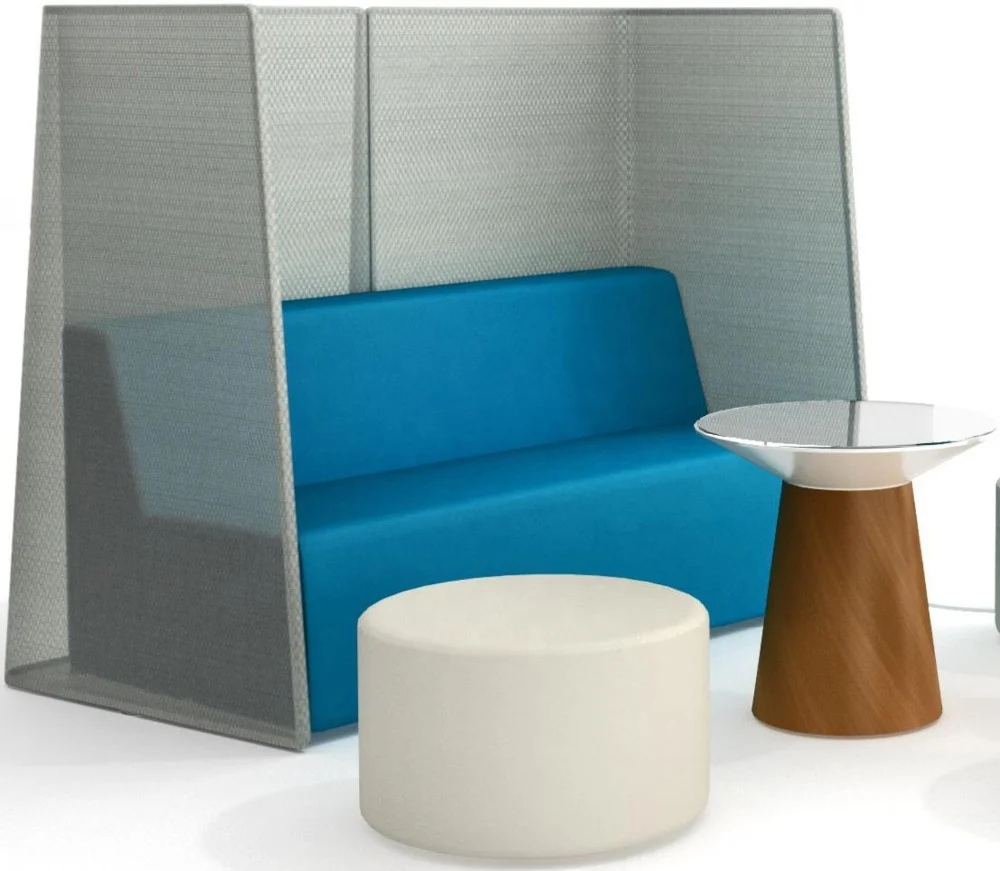 Modern Wooden Office Sofa (46f) Alcove Highback Sofa