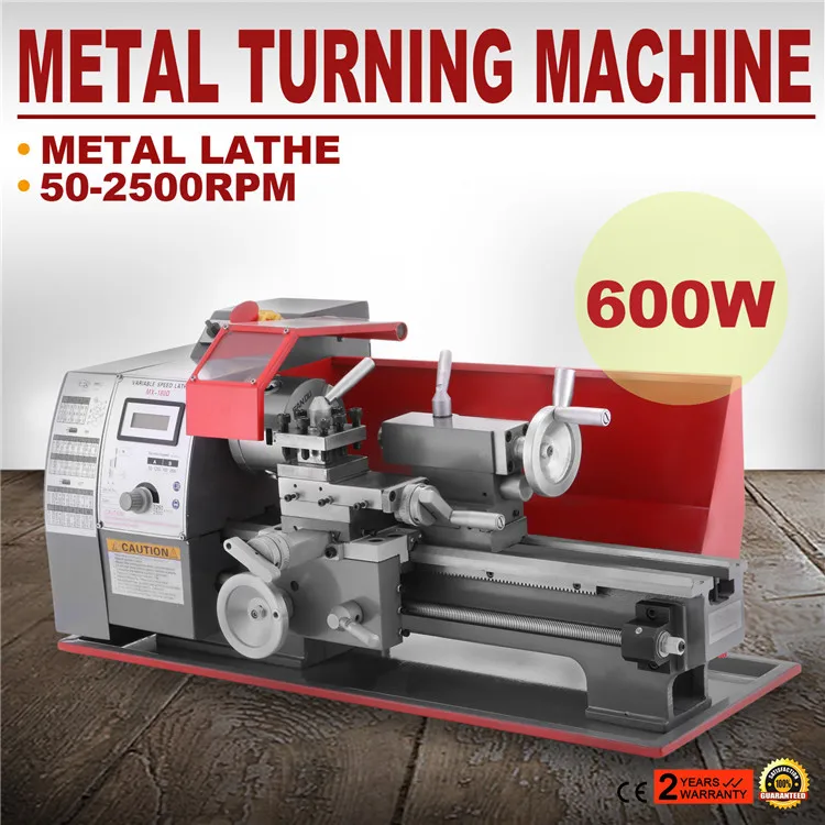 
Metal Lathe 7 x 12 Inch Precision Mini Lathe 2500 RPM 600W Variable Speed Milling Benchtop Wood Lathe Machine 