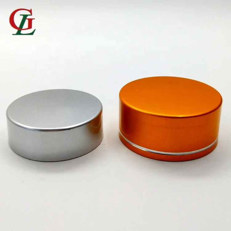 Whole sale 38mm-400 aluminum bottle cover, gold screw cover, silver metal lid for PET capsule bottle gold aluminum metal closure