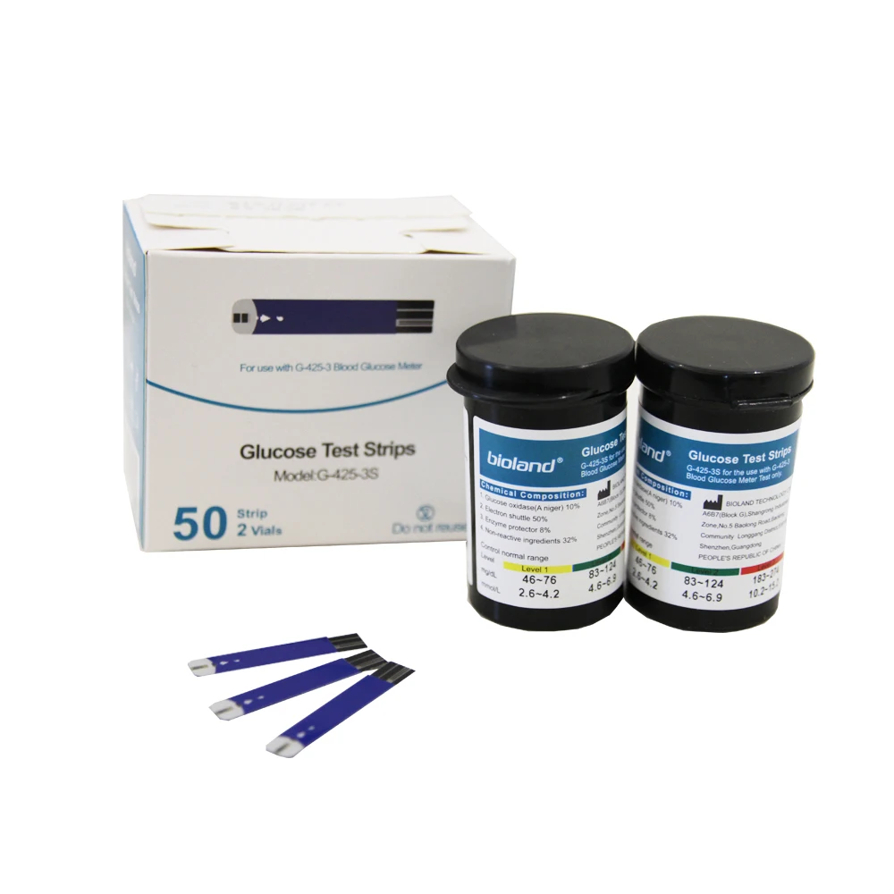  Клинических доказано конкурентоспособная цена для измерения уровня глюкозы в крови тест-полоска G425-3 G427B