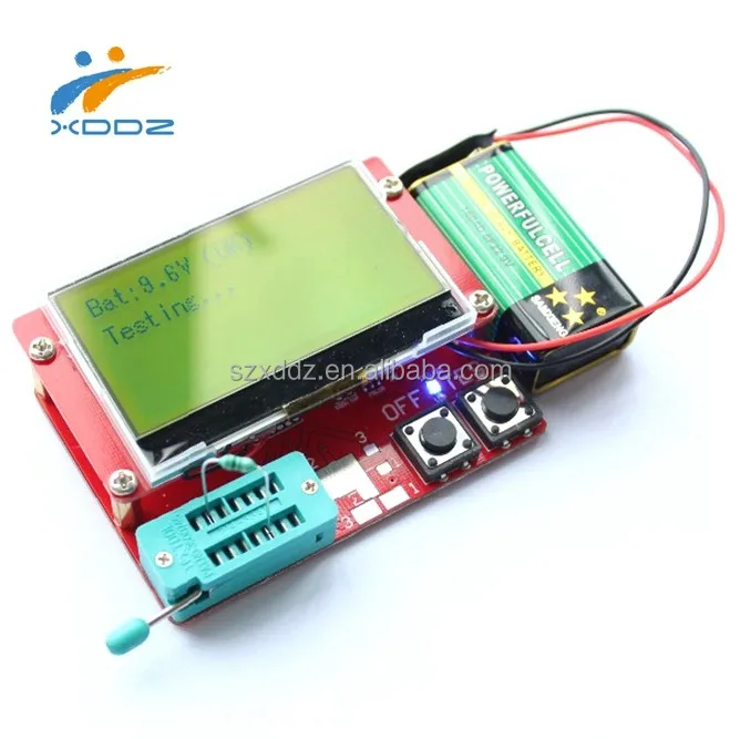 
XDDZ Mega328 Transistor Tester Diode Triode inductor Capacitance ESR Meter Digital led MOS NPN tester meter 