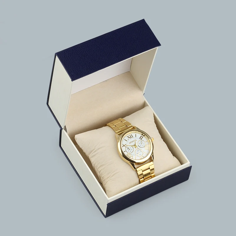 Customized creative packaging paper book style watch box with sponge