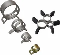 Design stainless steel automotive flexible spring clips elastic hose band clamp