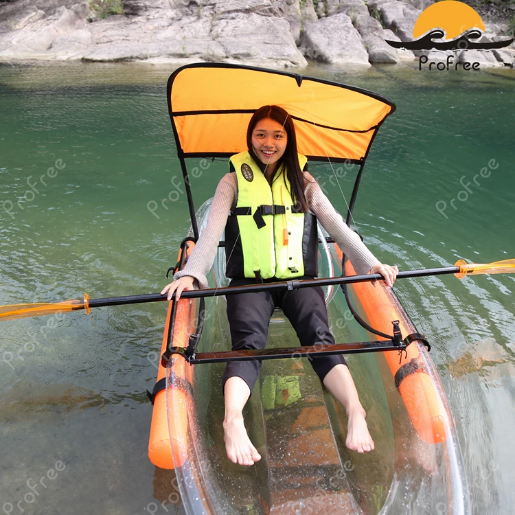 plastic transparent kayak
