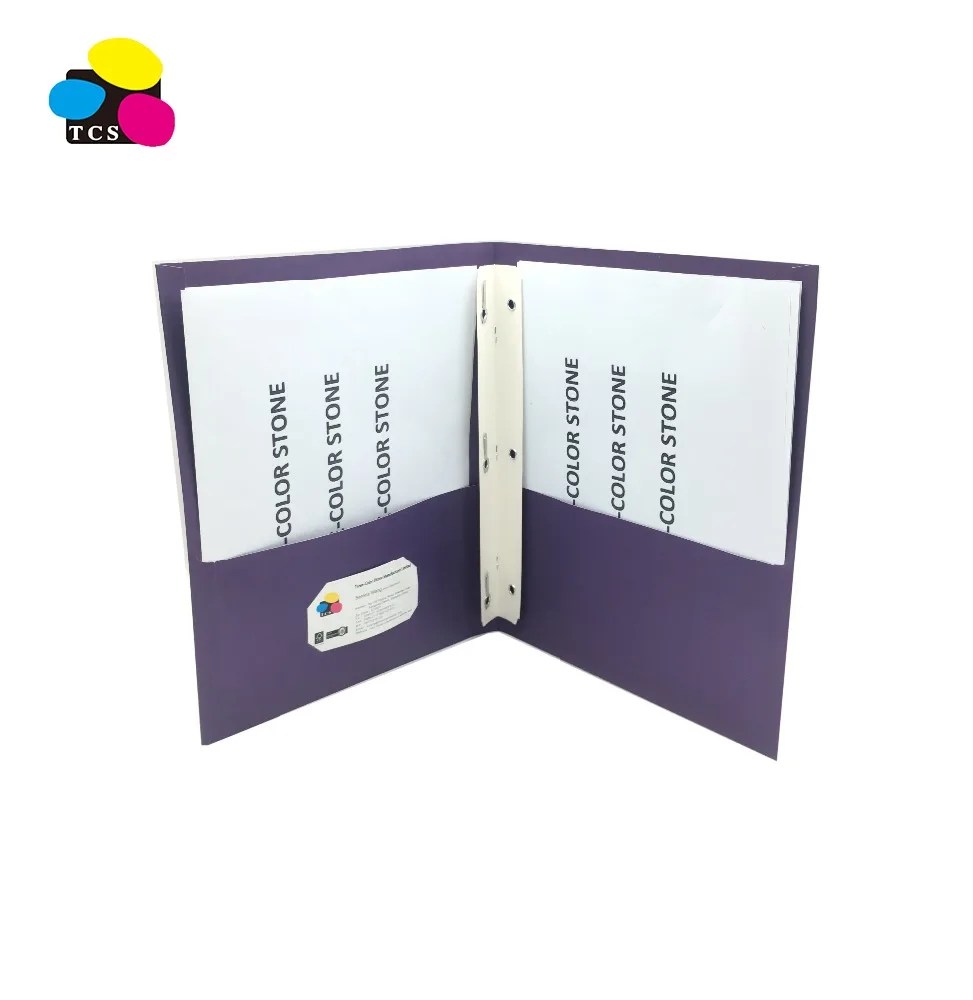 
File Folder A4 Paper Folder Portfolio Folder with Two Pockets, Assorted Colors, 100/box 