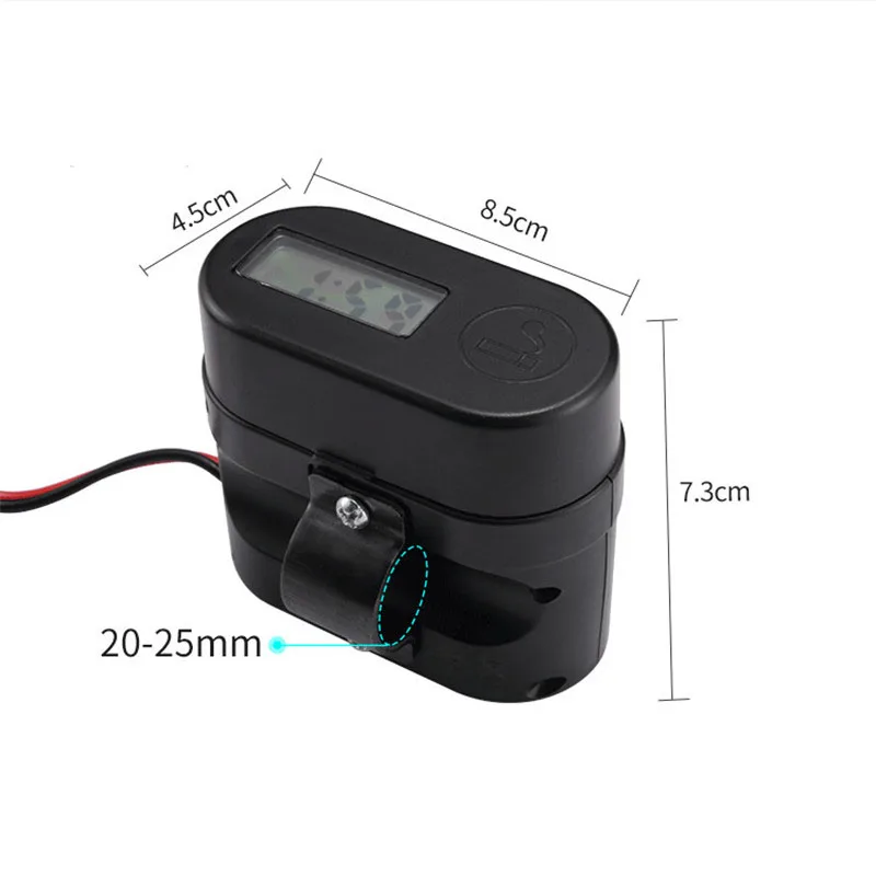 Waterproof motorcycle charger kit with voltmeter for 12v-24v e-bikes