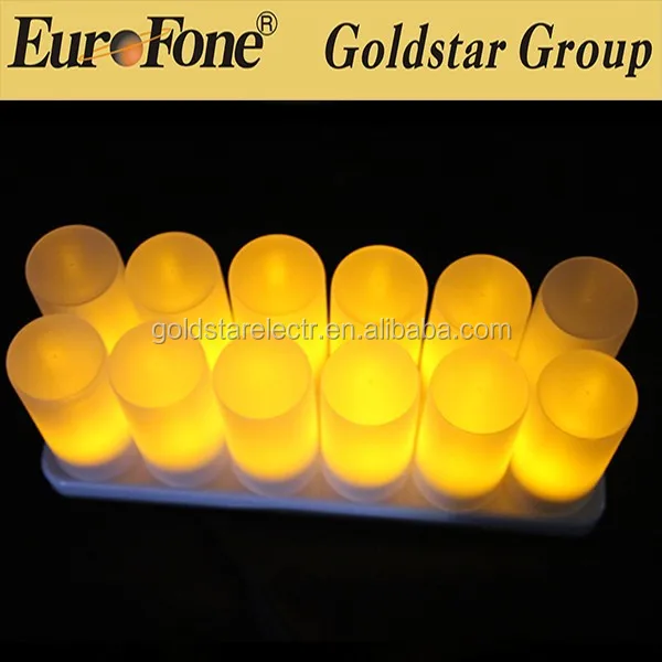 Factory Wholesale Rechargeable Led Tea Light Candle with Remote