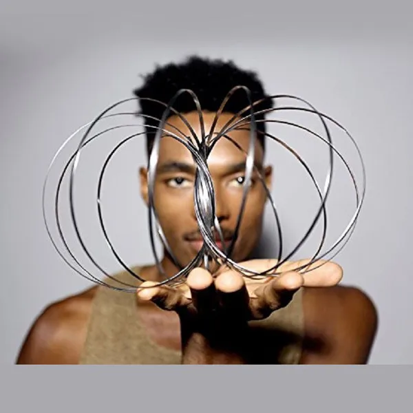 Multi Color Kinetic Flow Ring Spring Toy Bracelet 304 Stainless Steel Magic Flow Ring For Children