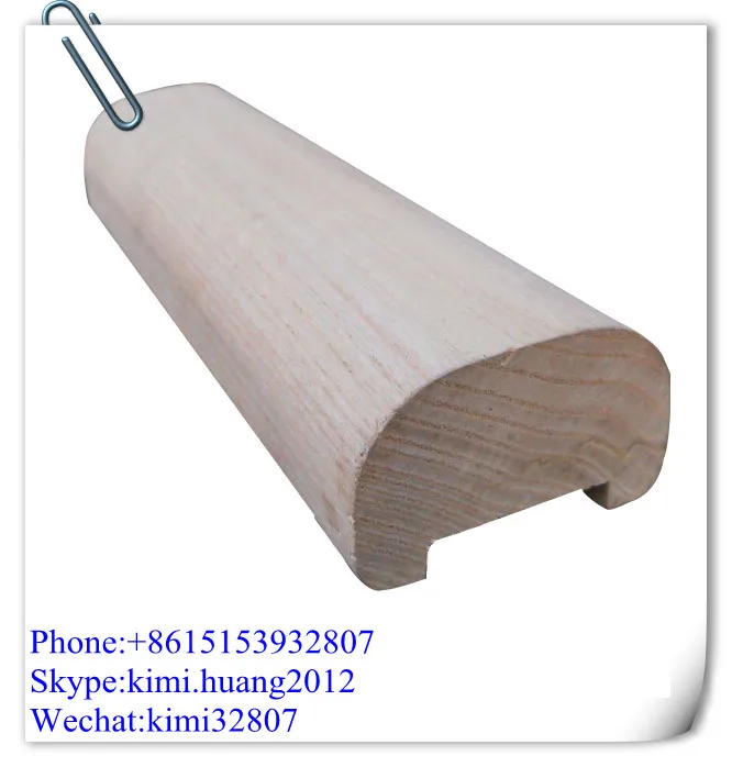 Wood stair  handrail railing Oak wood railings