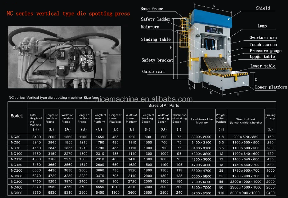 
50Ton Die Spotting Press Machine 