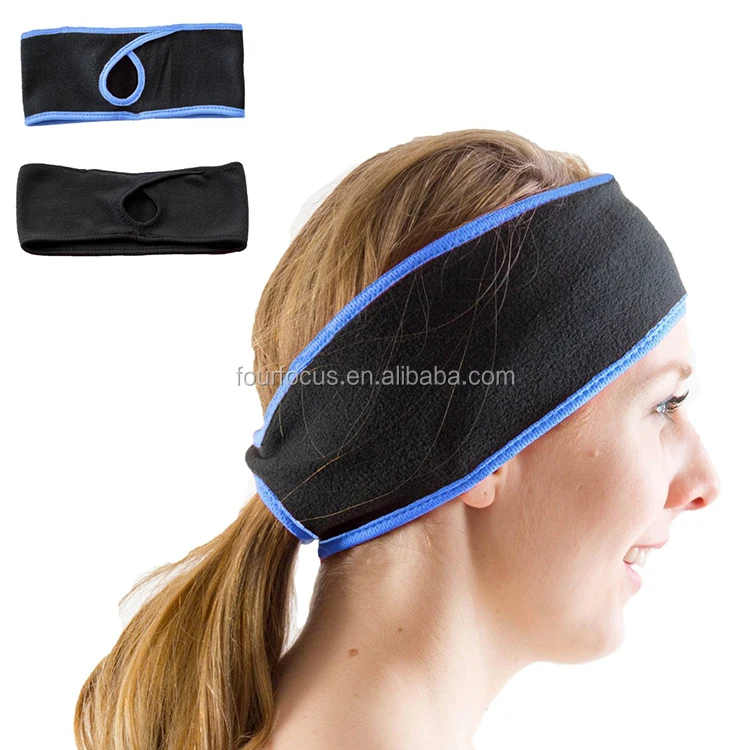 polar fleece headband Ponytail headbands cheap sports gym woman outdoor custom headband with logo