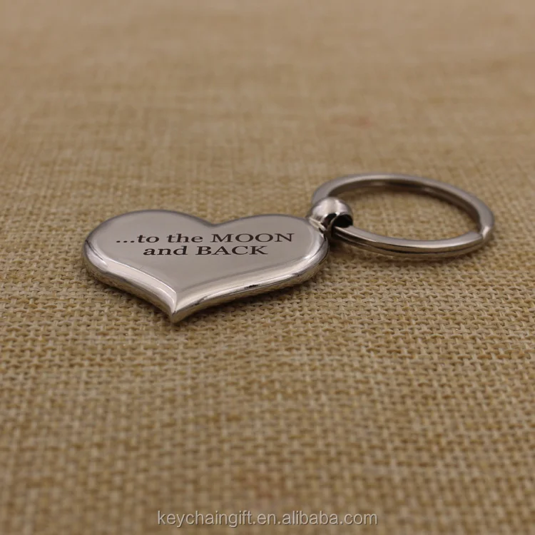 High quality custom wedding gifts metal LOVE keychain heart shape keyring