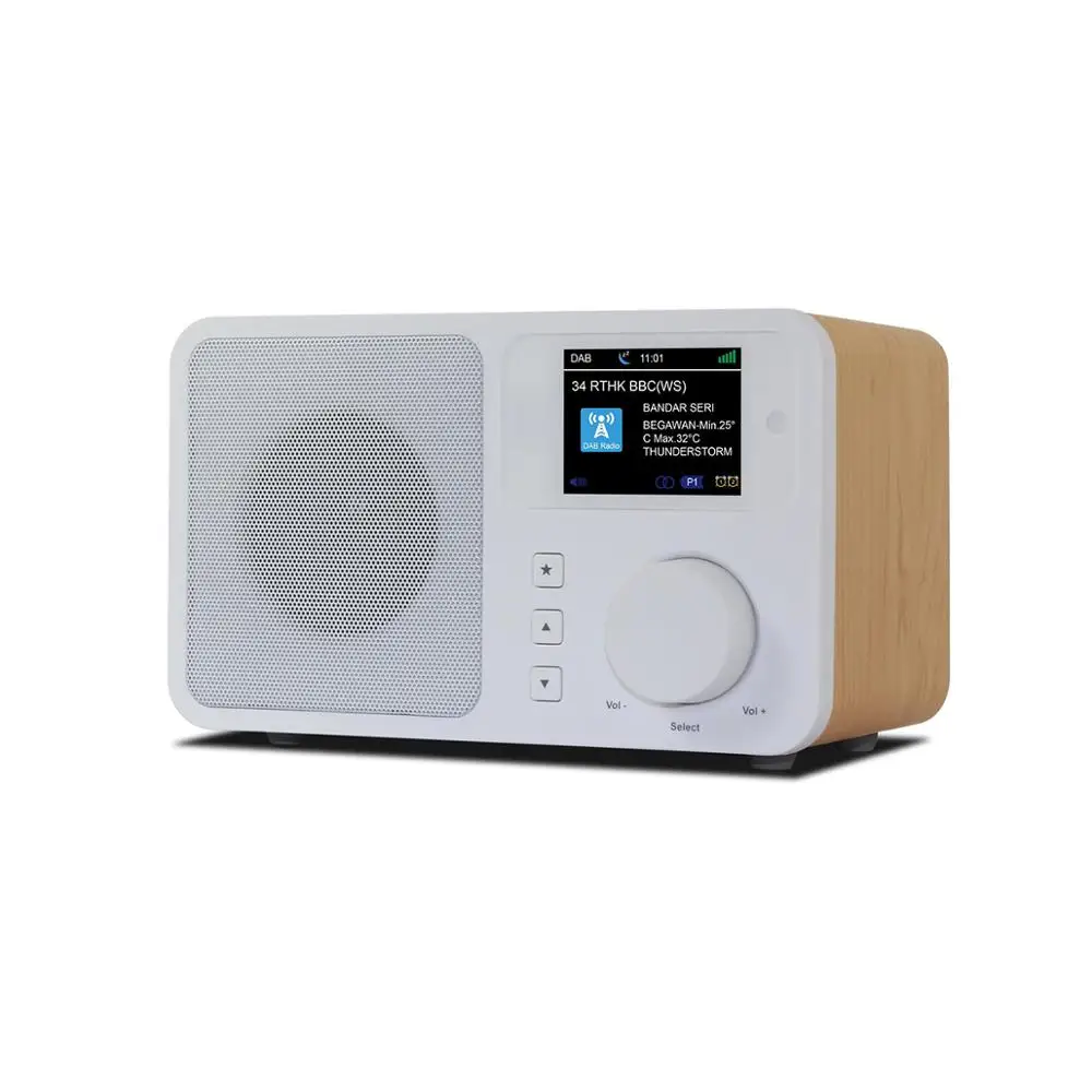 Цветной дисплей деревянный шкаф будильник цифровое DAB радио FM