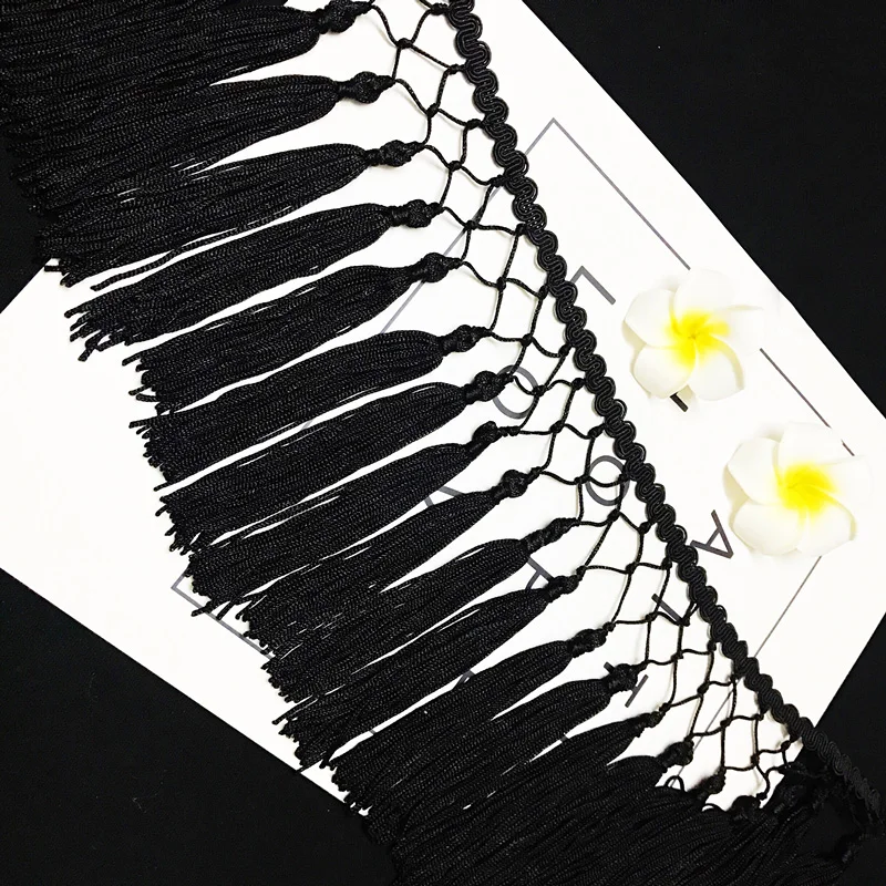 2016 new product  13CM black knot tassel trim  use clothing