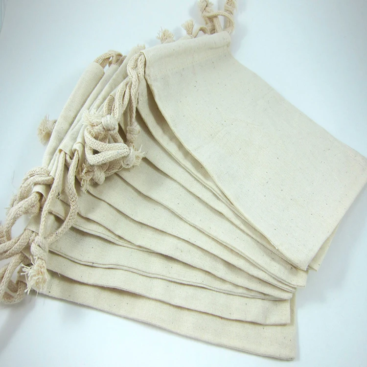  Пользовательские оптовая дешевые органических холст хлопка drawstring обуви и сумок с логотипом