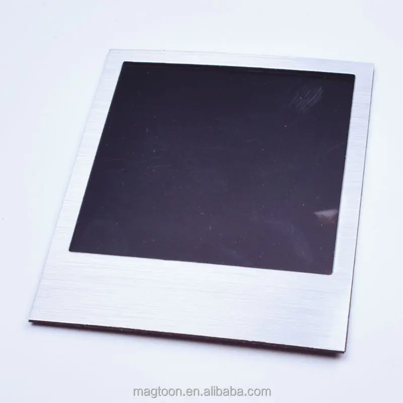 Wholesale mini aluminum alloy magnetic picture frame, rubber magnetic picture frame