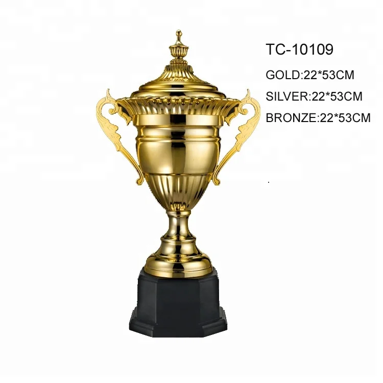 sports soccer cup award big  medals and trophies
