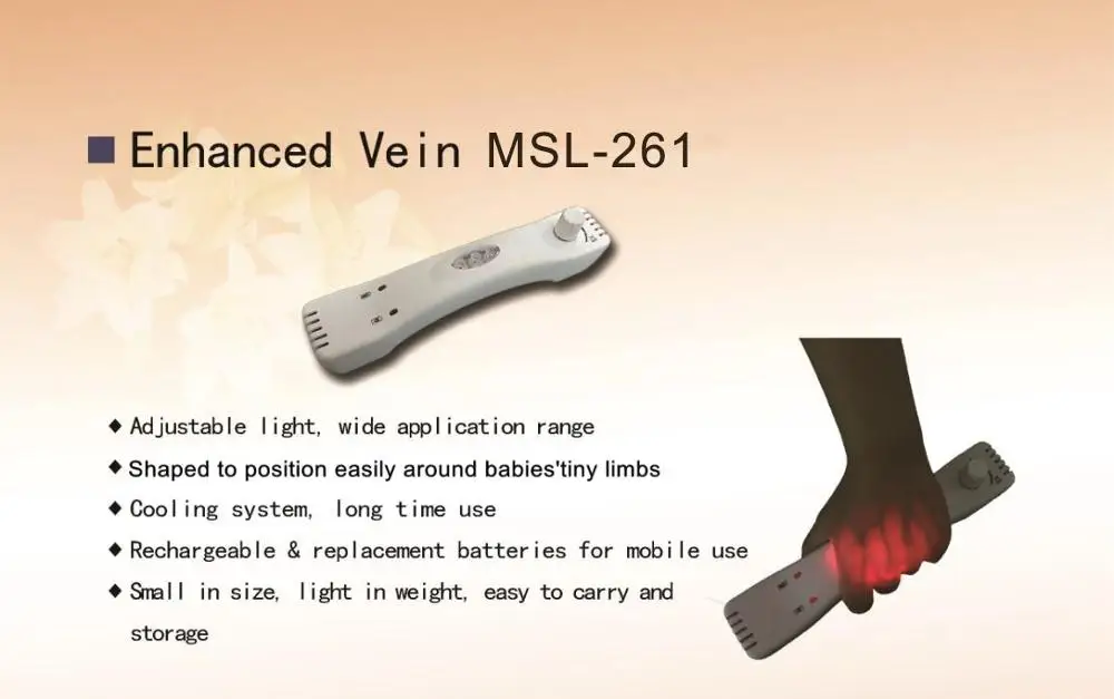 MSL-261 Portable handheld pocket infrared vein finder/ vein viewer for locating the vascular position