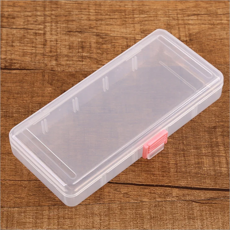 China sale flat shape pink buckle plastic storage boxes with cover