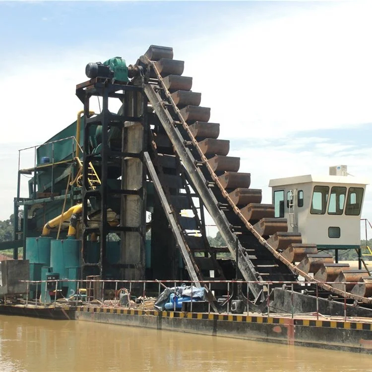 SINOLINKING Gravity Offer Customized Gold Mining Dredge with Widely Used Rotary Screen