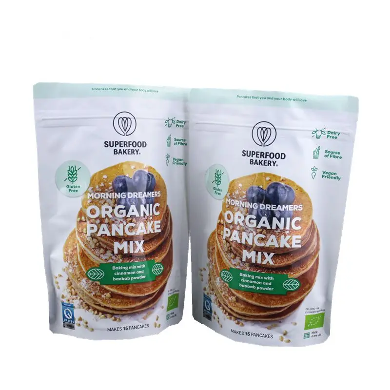 Aluminum foil packaging bag for organic pancake mix/Professional custom reusable baby food pouch