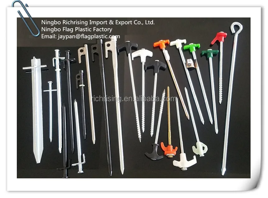 14.5cm Plastic ABS PP screw pegs tent stakes nails for outdoor camping