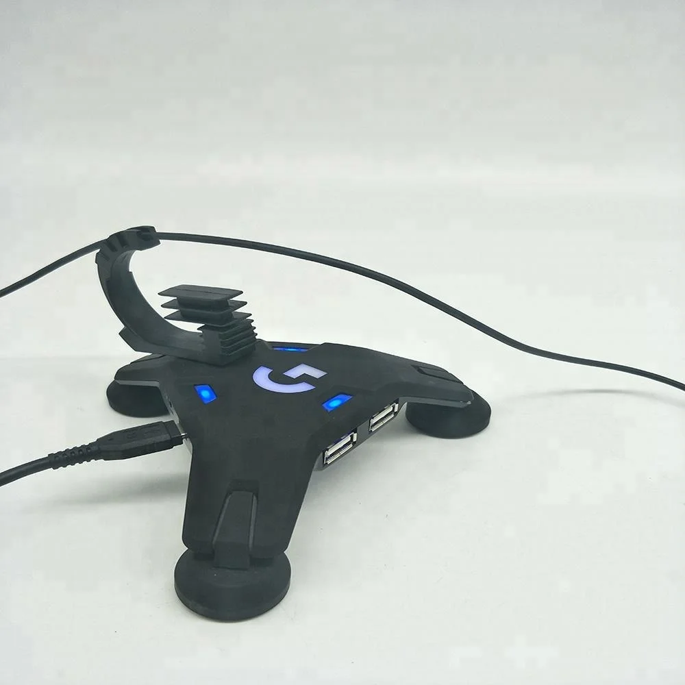 Logitech Mouse Gaming Mouse Cord Controller 4 port USB HUB Computer desktop assistant Mouse Wire clip