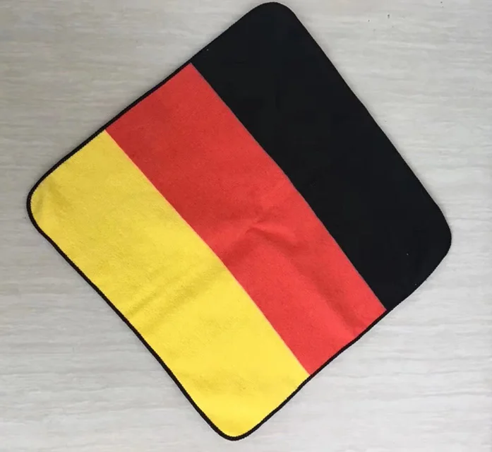 30x30 330gsm 100% хлопок Пользовательские реактивной печатных полотенца для рук с Флаг Бразилии логотип