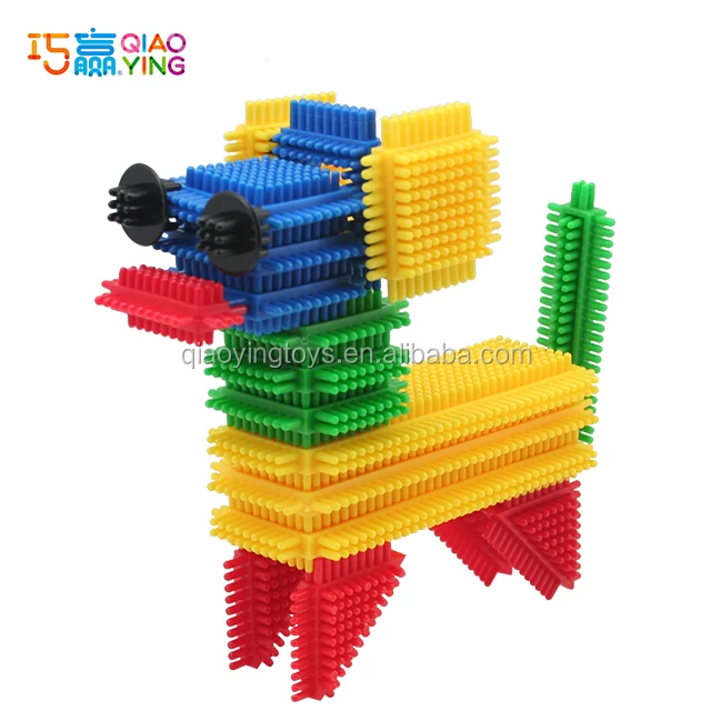 2019 wholesale 3d puzzle diy toy soft bristle blocks 40 pieces set for kindergarten