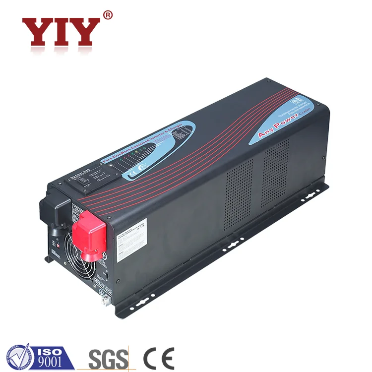 Single phase home use pure sine wave power inverter 12V to 220V with battery charger and solar charger controller 2000W with AVR