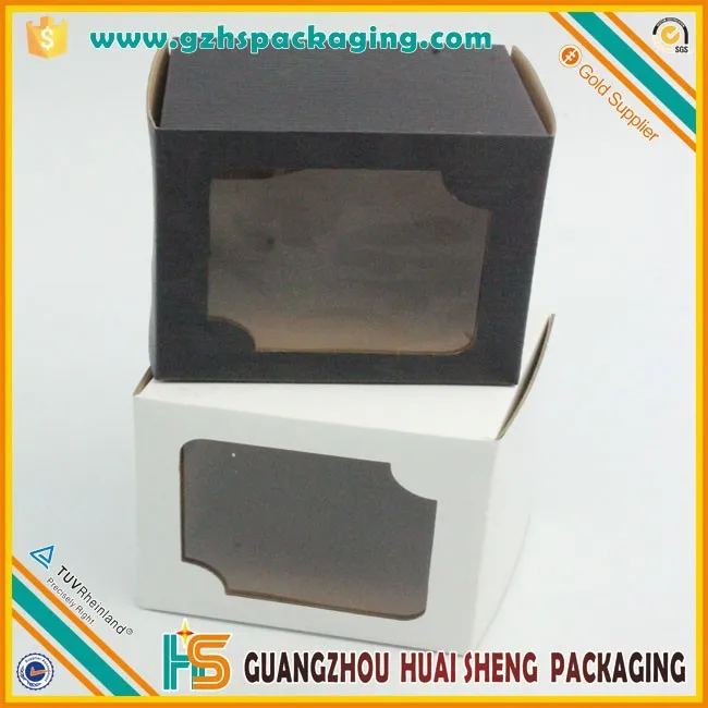 Индивидуальные отпечатано гофрированного бумажный пакет коробки с окном дисплей