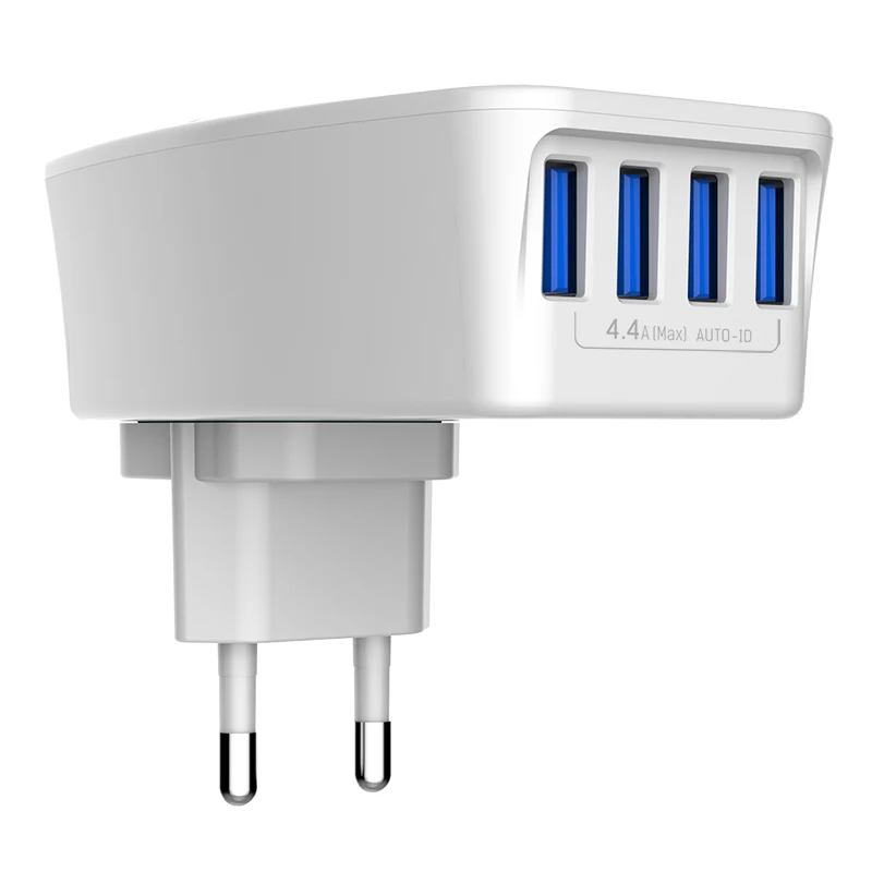 Универсальное зарядное устройство 4 порта usb настенное зарядное устройство плоский кабель питания постоянного тока для взрослых зарядное устройство для сотового телефона