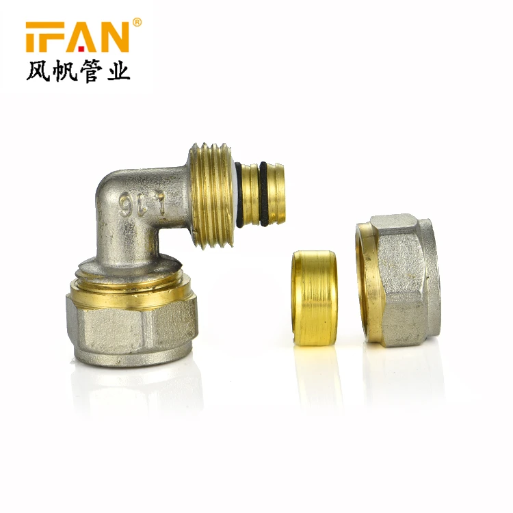 Латунный Колено 16мм 20мм 32мм газовый фитинг газовый фитинг 90 градусов Колено для PEX Газовая труба