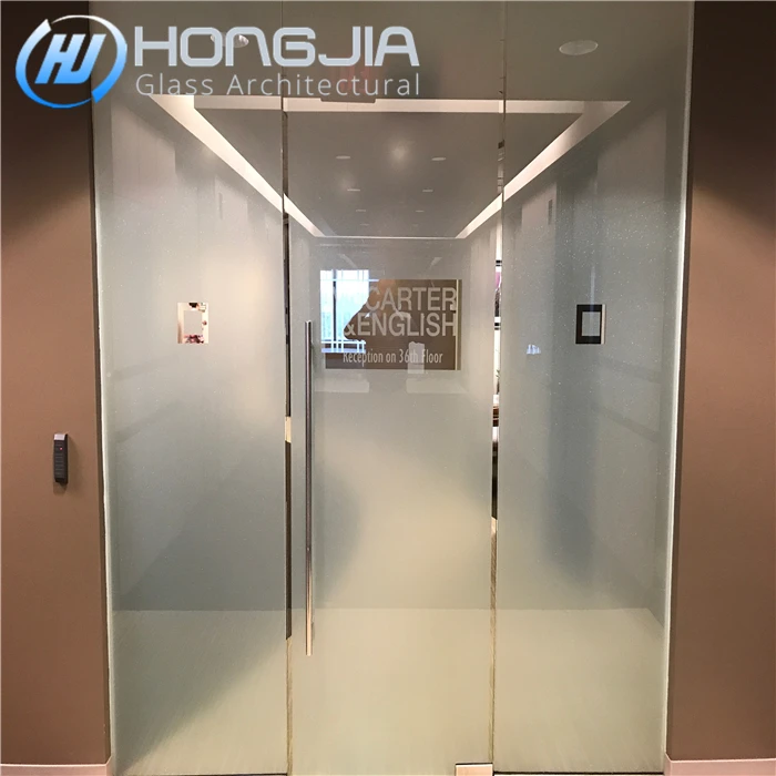 For building office interior tempered frosted glass door