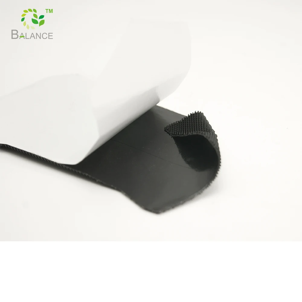 Ultra thin plastic injection hook and loop rubber adhesive