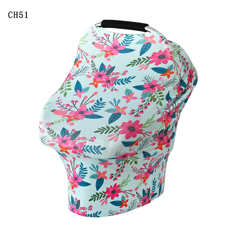 
Accept Custom Design Cotton Breastfeeding Baby Car Seat Nursing Cover 