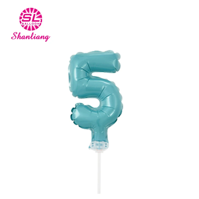 
Promotional toy mini number balloon topper cake decoration 