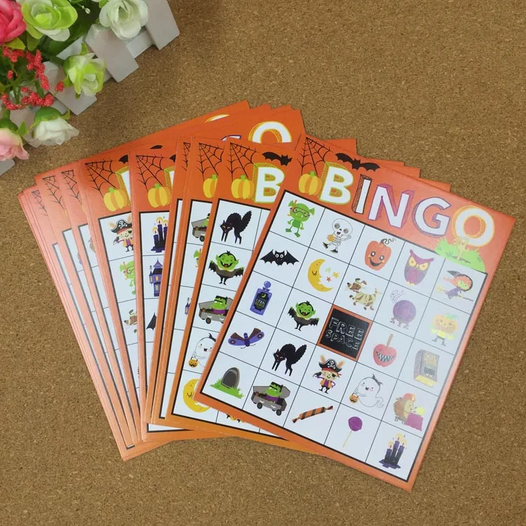 Halloween Custom Printing Art Paper Game Card Playing Card Bingo Card for Kids