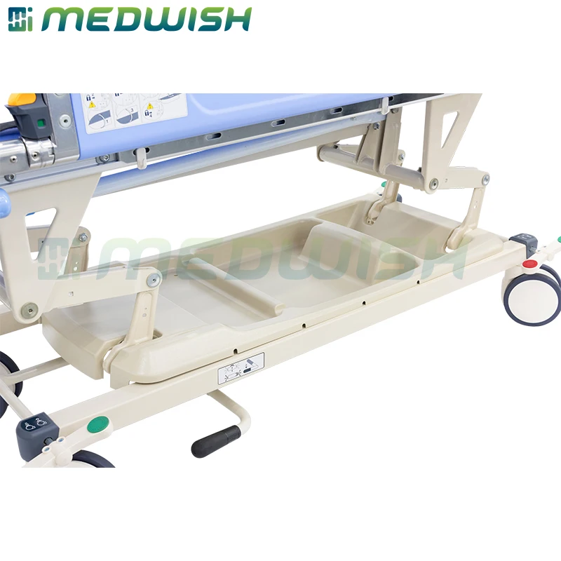 Luxurious hydraulic adjustable abs handrails operating room transfer bed hospital emergency transport patient stretcher price