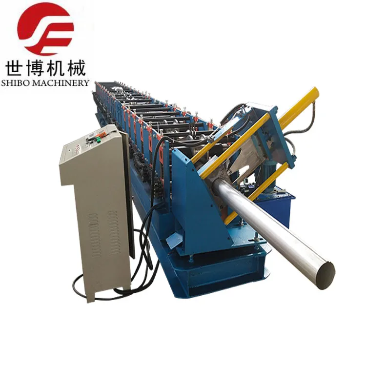 Seamless Round Gutter Downspout Steel Pipe Making Roll Forming Machine