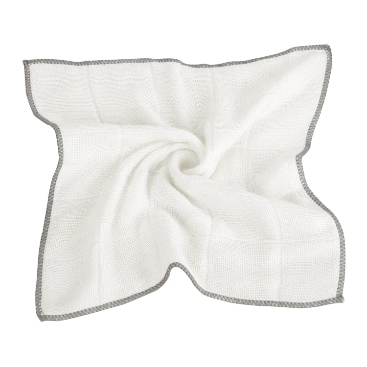 30*30CM super soft non stick oil white color household cleaning rag microfiber cloth