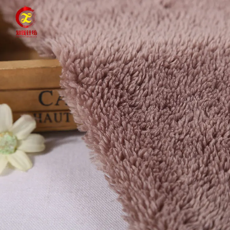 Popular shu velveteen style polyester knitting fleece fabric garment