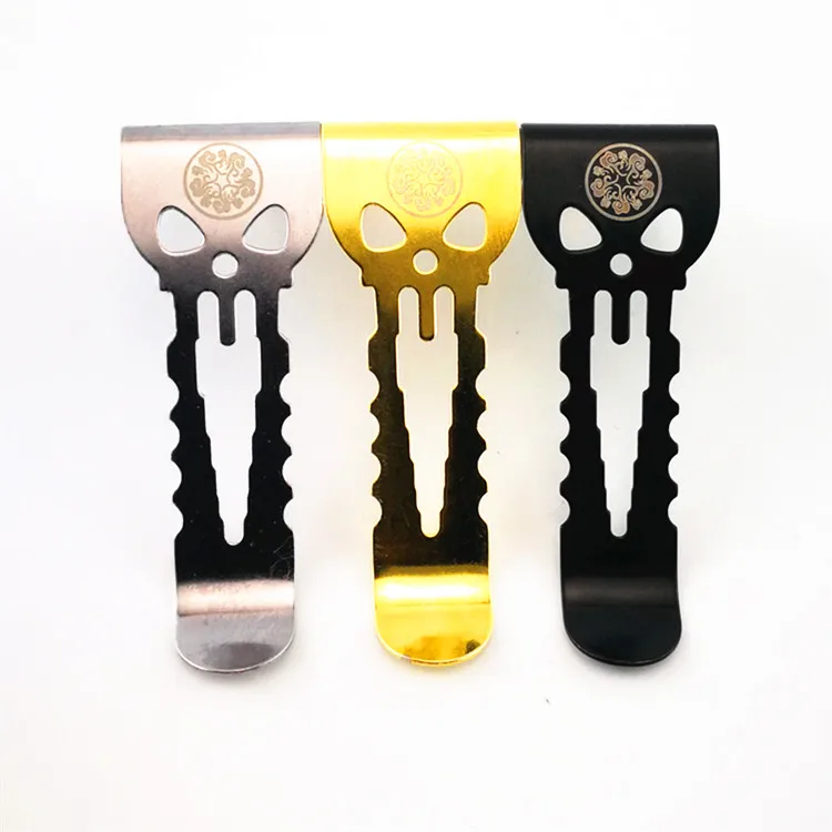 L shaped stainless steel vape clips vape box mod hanging hook on the belt