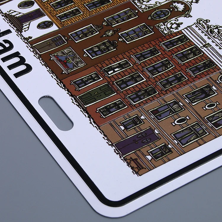 Amsterdam city printed souvenir car license plate